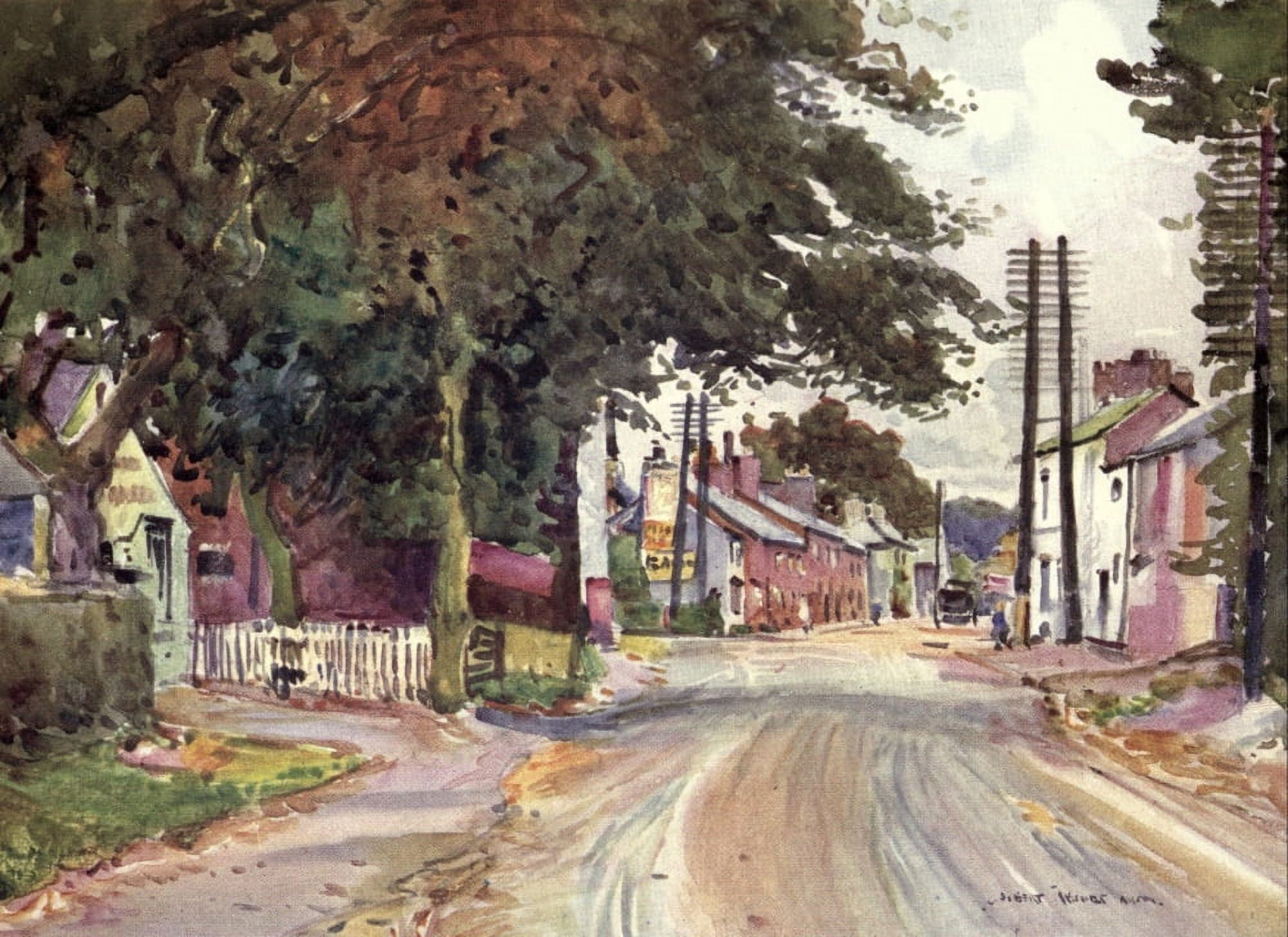 Lancashire 1921 Broughton in the Fylde Canvas Art - Albert Woods (18 x 24)