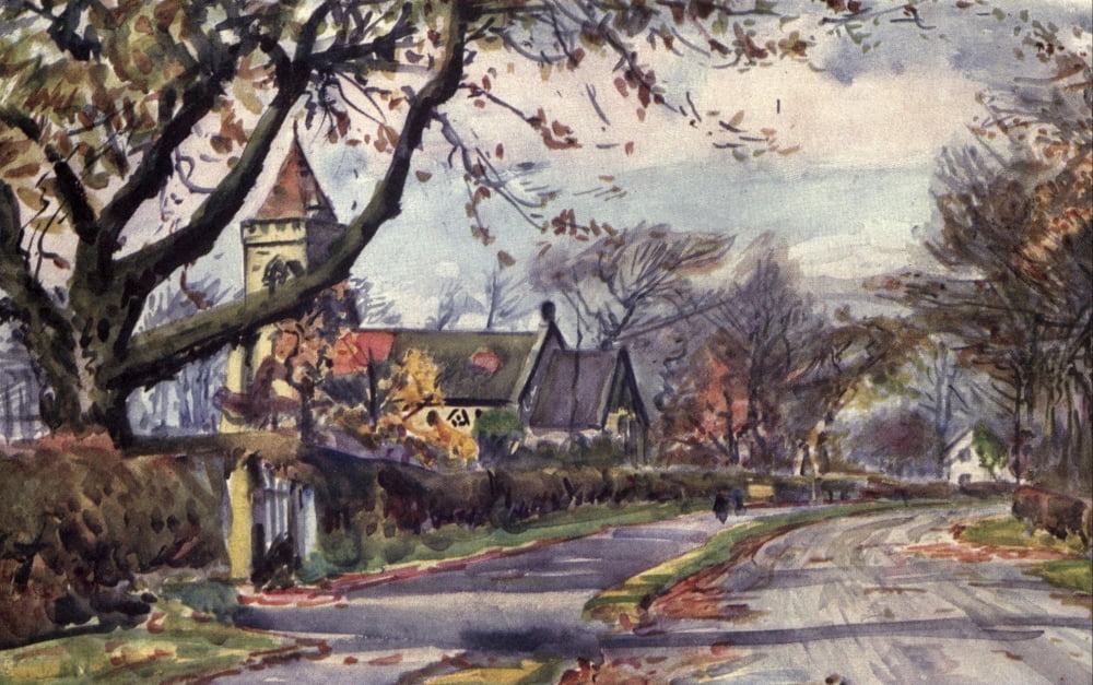 Lancashire 1921 Grimsargh Canvas Art - Albert Woods (18 x 24)