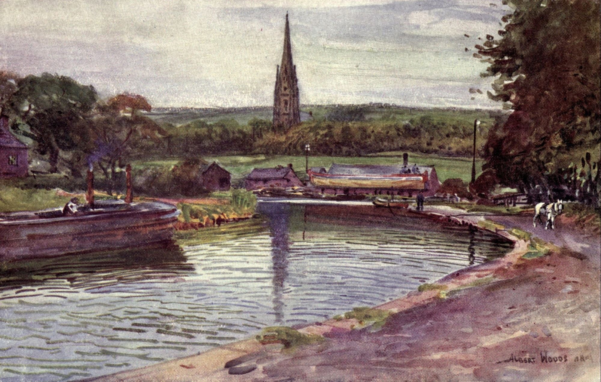 Lancashire 1921 Parbold Canvas Art - Albert Woods (24 x 36)
