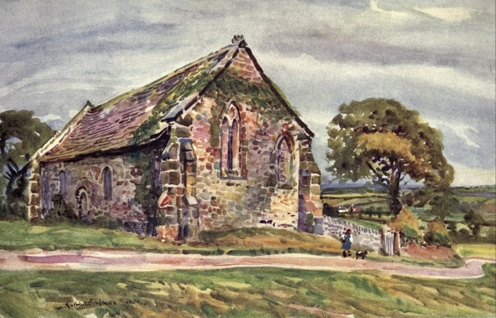 Lancashire 1921 St Saviours Chapel Stidd Canvas Art - Albert Woods (24 x 36)