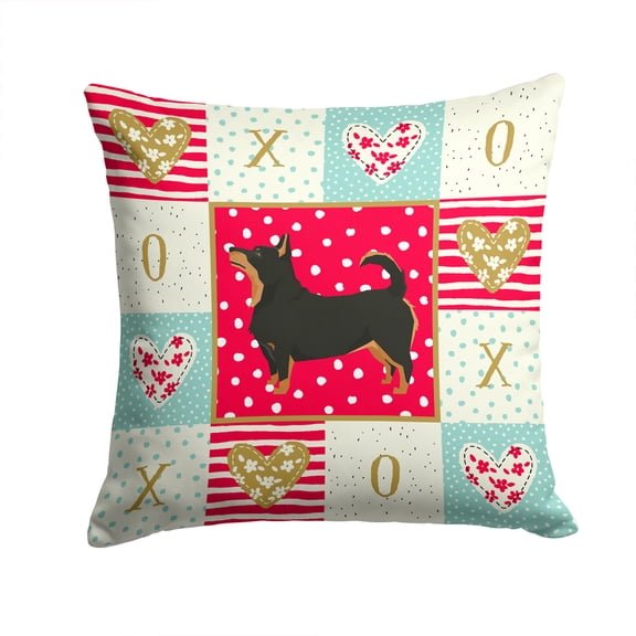Lancashire Terrier Love Fabric Decorative Pillow