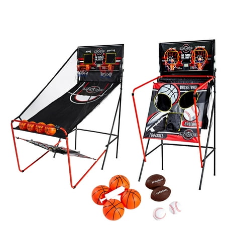 Lancaster 2 Player Electronic Scoreboard Arcade 3 in 1 Basketball Sports Game