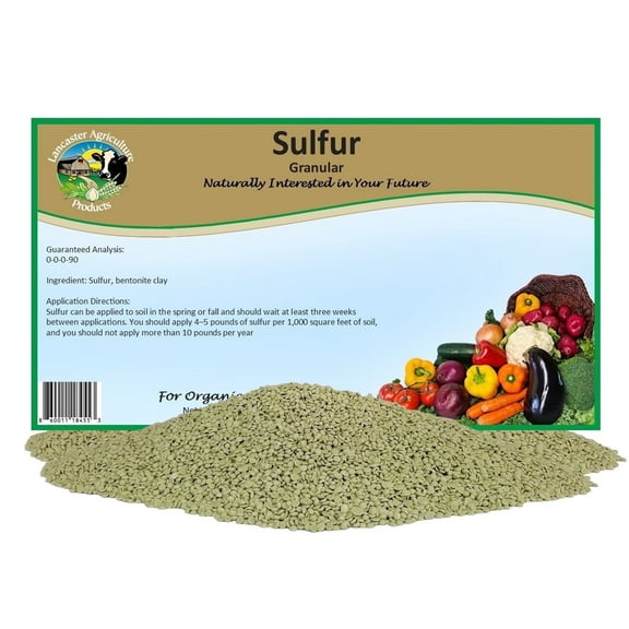 Lancaster Agricultural Products Elemental Sulfur 90% Granules Organic Fertilizer, 20lb