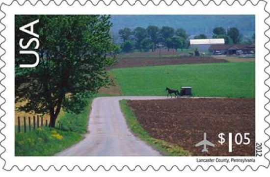 Lancaster County Pa Canvas Art - US POSTAL SERVICE (12 x 18)