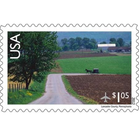 Lancaster County Pa Canvas Art - US POSTAL SERVICE (24 x 36)