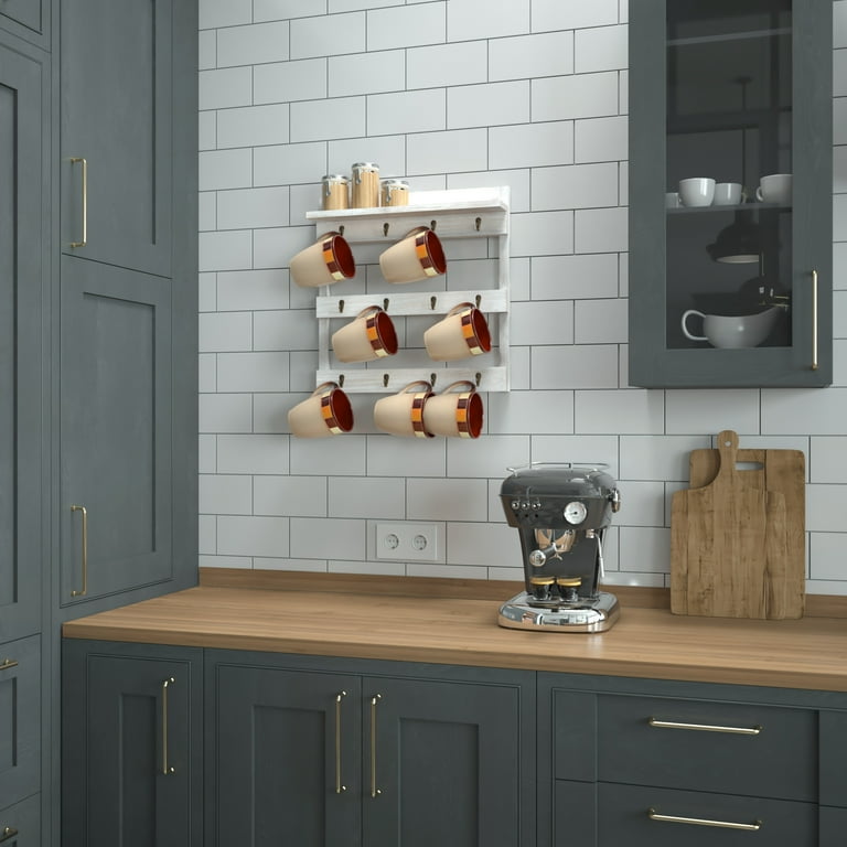 Coffee mug 2025 rack with baskets
