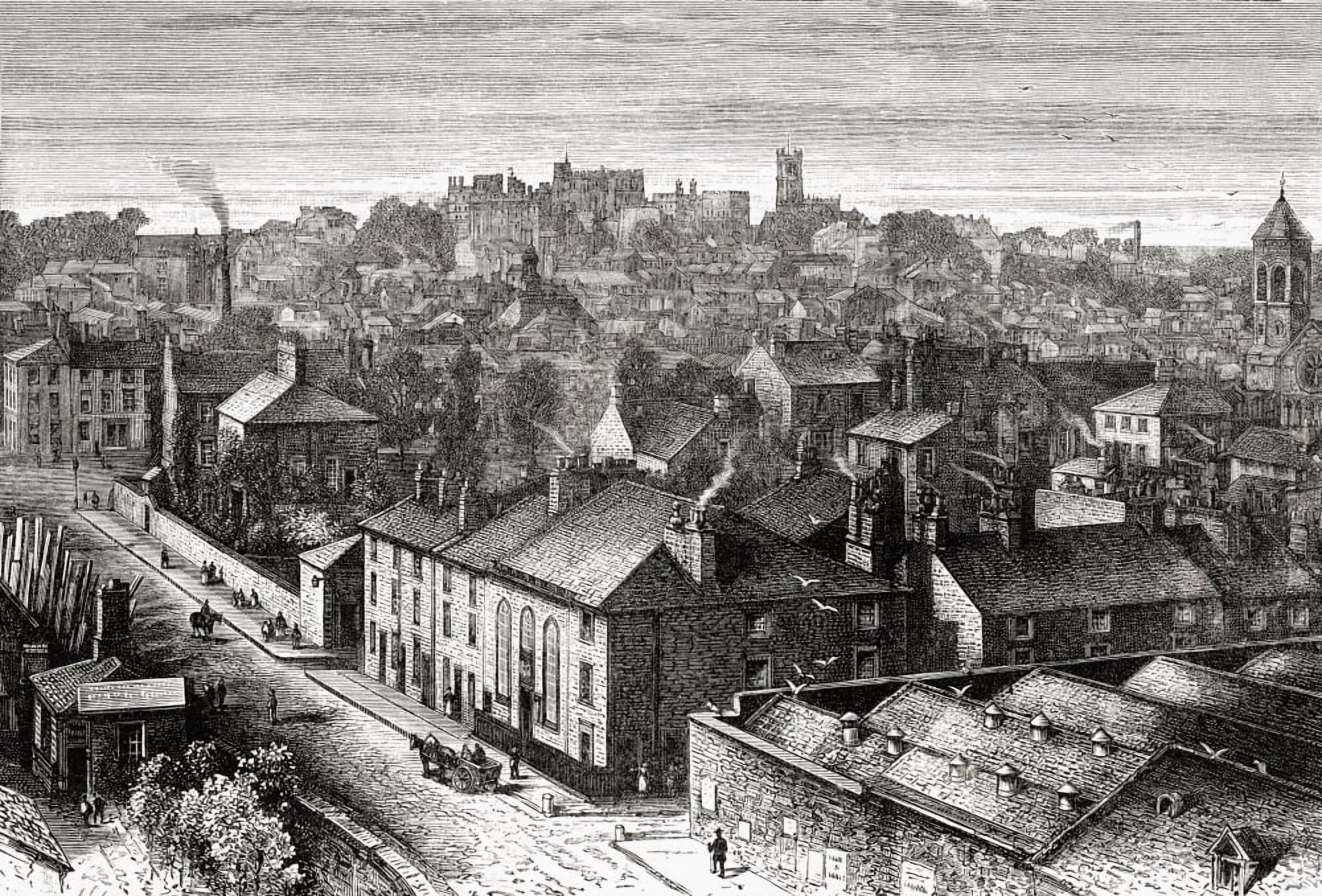 Lancaster Lancashire England In The Late 19Th Century From Our Own Country Published 1898 Canvas Art - Ken Welsh Design Pics (34 x 24)