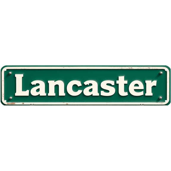 Lancaster Vintage Tin Sign - 16x4 Inches - Ideal for Colonial Home, Man Cave Decor - Vintage Historic Signs, Heritage Wall Art