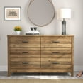 thumbnail image 1 of Lancaster Wood 6 Drawer Dresser, Knotty Oak, by Hillsdale Living Essentials, 1 of 17