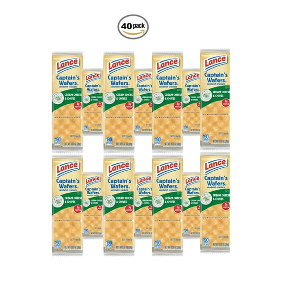 Lance Captain's Wafers, Cream Cheese and Chives, for a total of 40 units