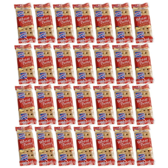 Lance Crackers | Kosher | Made in America | 2 Crackers per pack | (50 Packs, Wheat Twins)