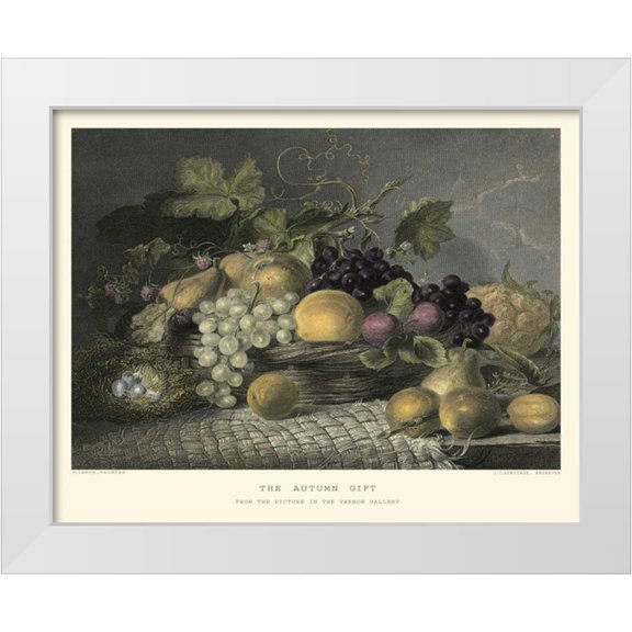 Lance, G. 32x26 White Modern Wood Framed Museum Art Print Titled - The Autumn Gift