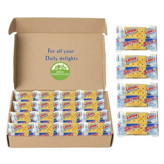 Lance Saltines Crackers - Single Serve Packets - Pack of 100 - Include Them in Your Salad Kit, Make Peanut Butter Crackers, or Pack Them in the Kid's Lunch Box