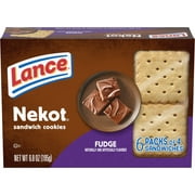 Lance Sandwich Cookies, Nekot Fudge, 6 Individually Wrapped Packs, 4 Sandwiches Each