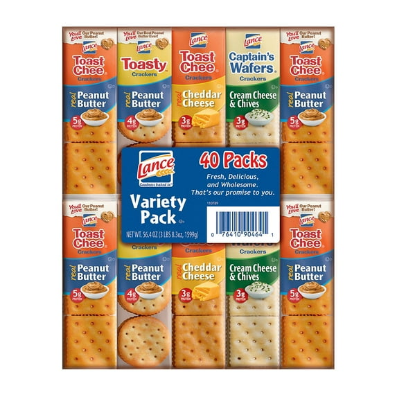 Lance Sandwich Cracker Variety Pack 40 ct (PACK OF 2)
