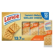 Lance Sandwich Crackers, Captain's Wafer Grilled Cheese, 10 Individual Packs, 6 Sandwiches Each