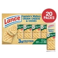 thumbnail interactive-video image 1 of Lance Sandwich Crackers, Captain's Wafers Cream Cheese and Chives, 20 Packs, 6 Sandwiches Each, 1 of 9