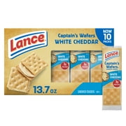 Lance Sandwich Crackers, Captain's Wafers White Cheddar, 10 Individual Packs, 6 Sandwiches Each