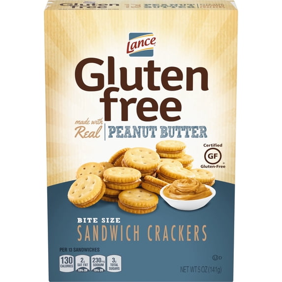 CYYI Sandwich Crackers, Gluten Free Peanut Butter Bite Sized, 5 oz Box