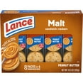 thumbnail image 1 of Lance Sandwich Crackers, Malt with Peanut Butter, 8 Individually Wrapped Packs, 6 Sandwiches Each, 1 of 10