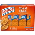 thumbnail image 1 of Lance Sandwich Crackers, ToastChee Peanut Butter, 8 Individual Packs, 6 Sandwiches Each, 1 of 10