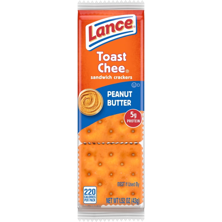 Lance Toasty Peanut Butter Sandwich Crackers - 6 Packs Of 4 (5.1 Oz Each, Pack Of 2 Boxes)