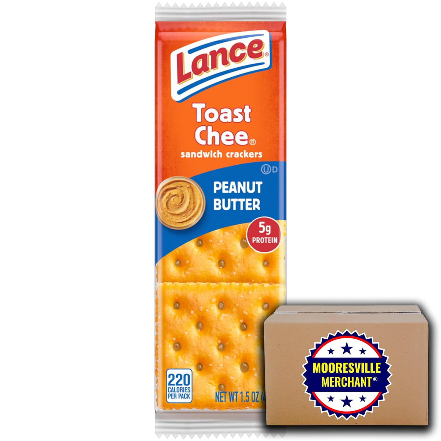 Lance Toast Chee Butter Sandwich Crackers, 1.52 Oz, 20 Packs With Decal