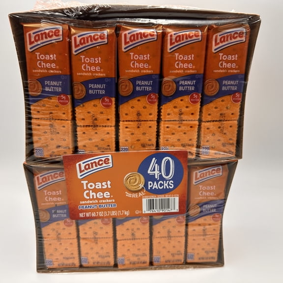 Lance Toast Chee Crackers, Peanut Butter, 1.5 oz, 40 ct