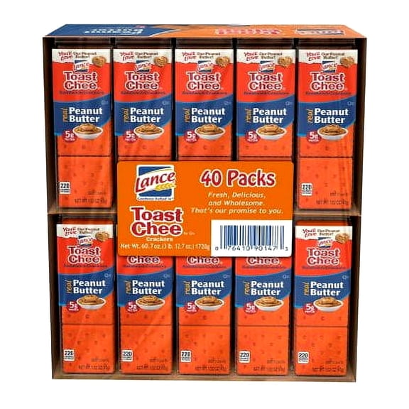 Lance ToastChee Peanut Butter Crackers (1.52 oz., 40 ct.) pack of 2