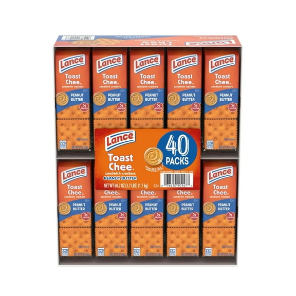 Lance ToastChee Peanut Butter Crackers (40 ct.) (2 packs of 20)