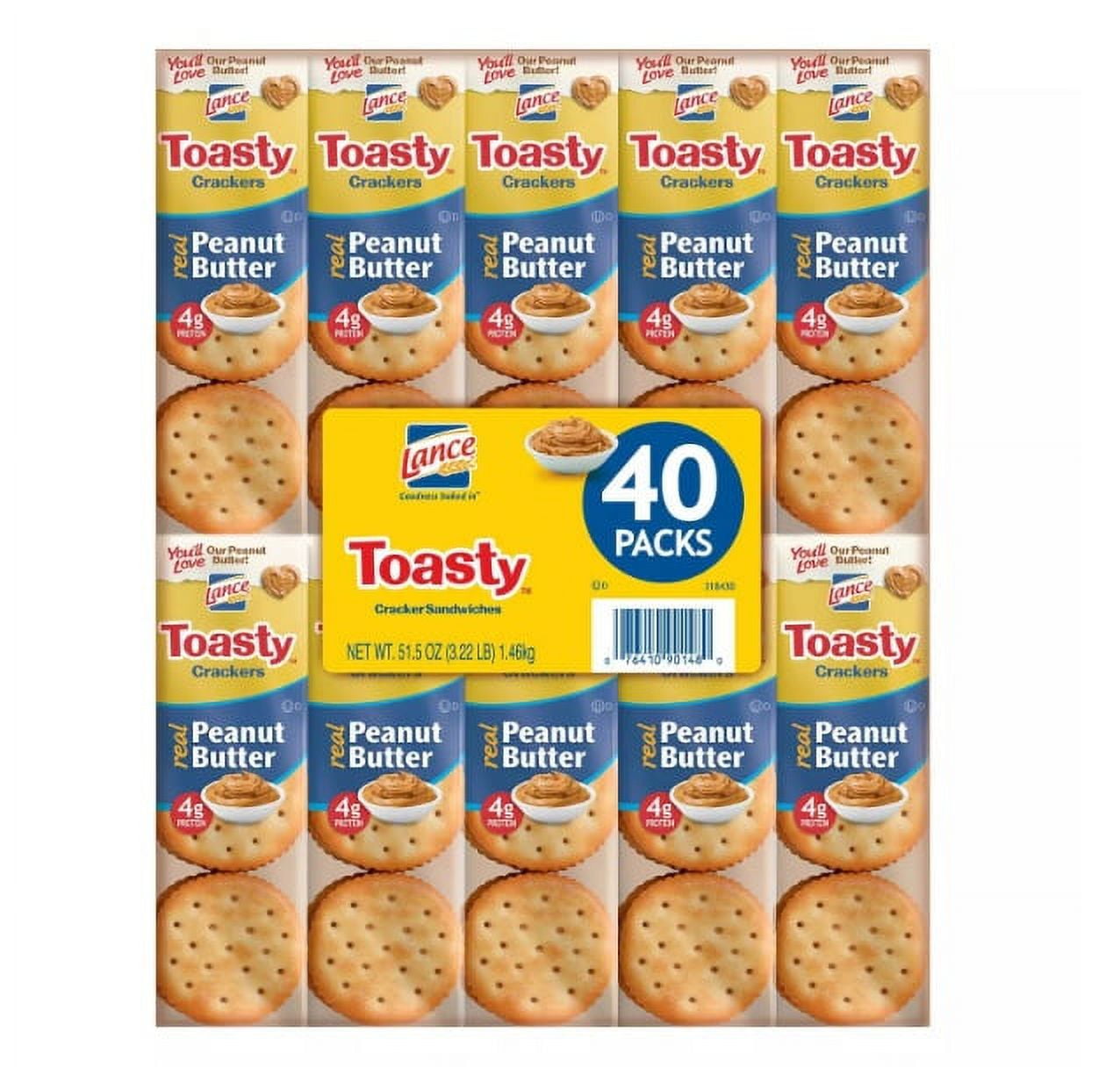 Lance Toasty Peanut Butter Sandwich Crackers (1.29 oz., 40 ct.)
