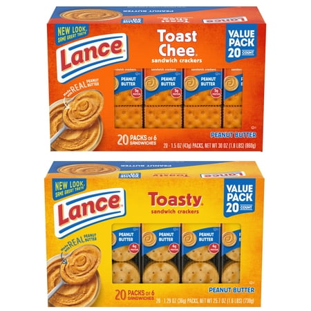 Lance Toasty and Toastchee Sandwich Snack Crackers, 40 Count
