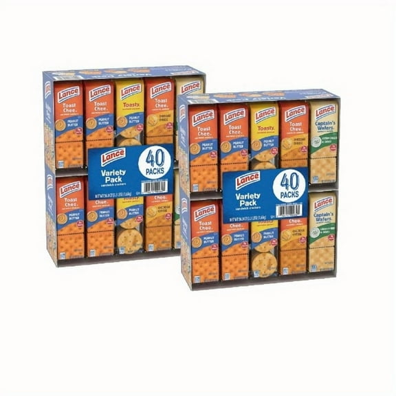Lance Variety Pack Sandwich Crackers, 40 PCS. 56.8oz. Pack of 2
