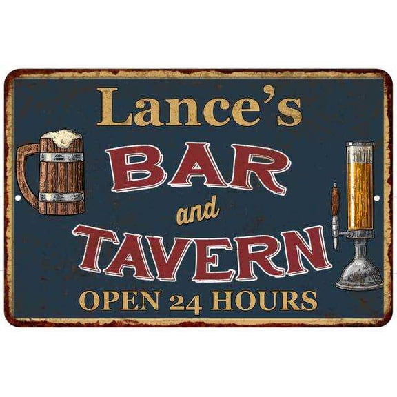 Lance's Green Bar & Tavern Rustic Sign Decor 8x12 108120047233