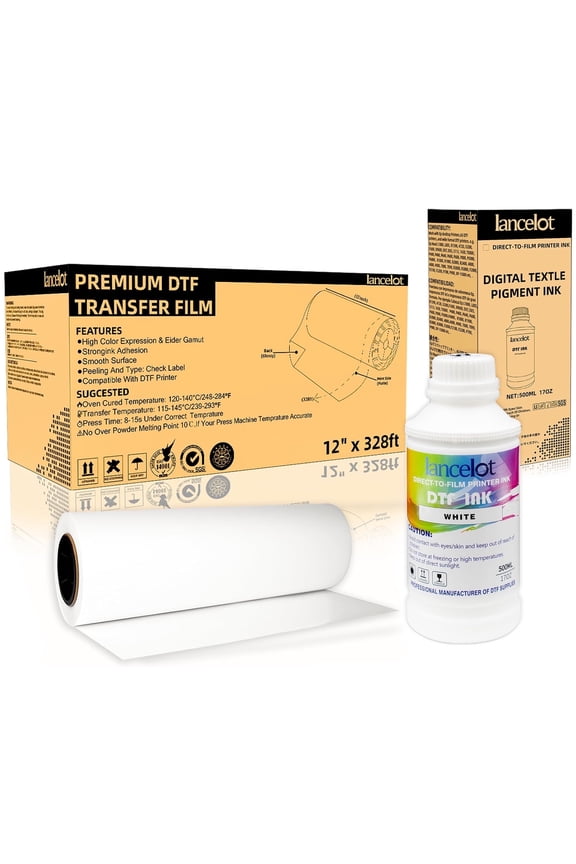 Lancelot 500 ML White Ink DTF Ink +Pet Film For Dtf Printer Heat Transfer Tshirt