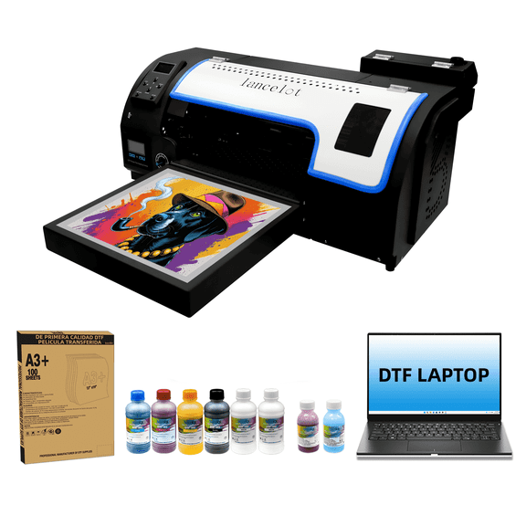 Lancelot Automatic Maintenance/Cleaning/Cutting M1630 PRO DTF Printer A3 DTF Printer Bundles Double Speed Over to L1800 L805 Printer(Printer+Laptop+Consumable)
