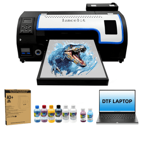 lancelot M1630 Pro DTF Printer Bundle: 2X Faster Speed | Auto Film Cutter & Anti-Clog System | Plug-and-Play A3 T-Shirt Printer for Diy/Apparel Business