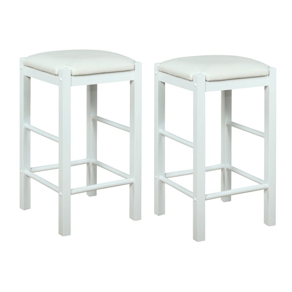 Linon Lancer Backless 25" Counter Stools, Set of Two, Multiple Finishes