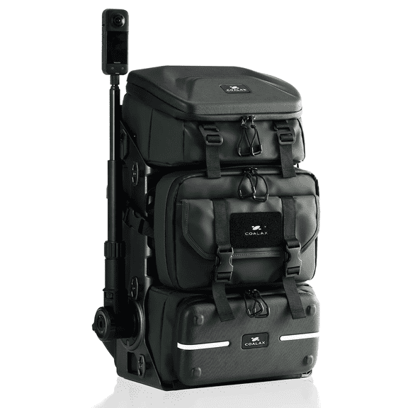 Lancer Camera Backpack with Magic Arm, Large Capacity Modular Photography Backpack, Exoskeleton Design for Vlog & POV Filming (Green)