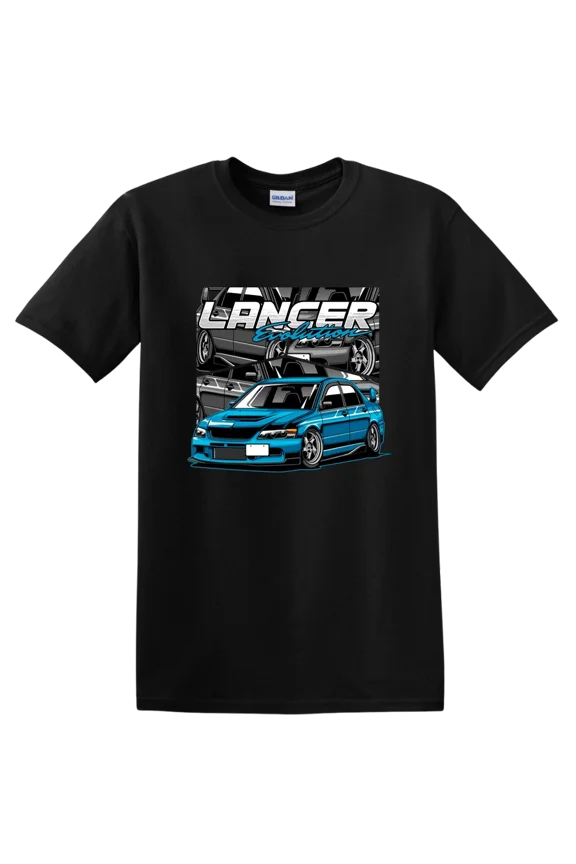 Lancer Evolution Car Art Graphic T Shirt for Auto Enthusiasts Cool Tee