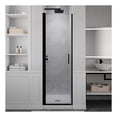 thumbnail image 1 of ANZZI Semi-Frameless Hinged Shower Glass Door Lancer Series 24 x 72 in. Matte Black, 1 of 8