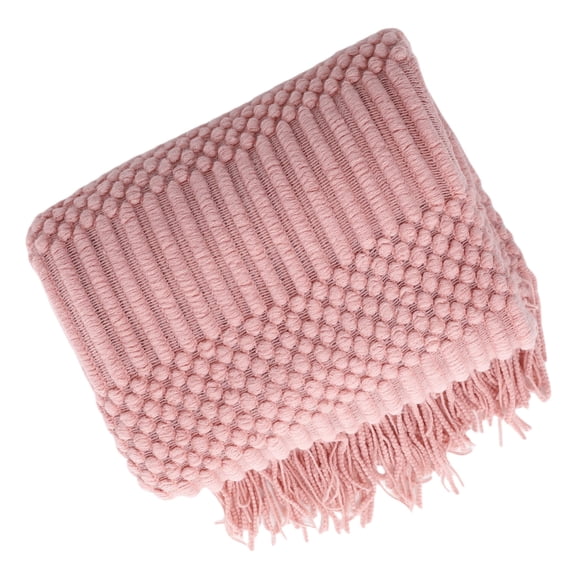 Lances Throw Blanket with Tassels Bohos Wovens Textured Plaids Chunkys Farmhouses Outdoor Vintages Blankets Sofa Blanket