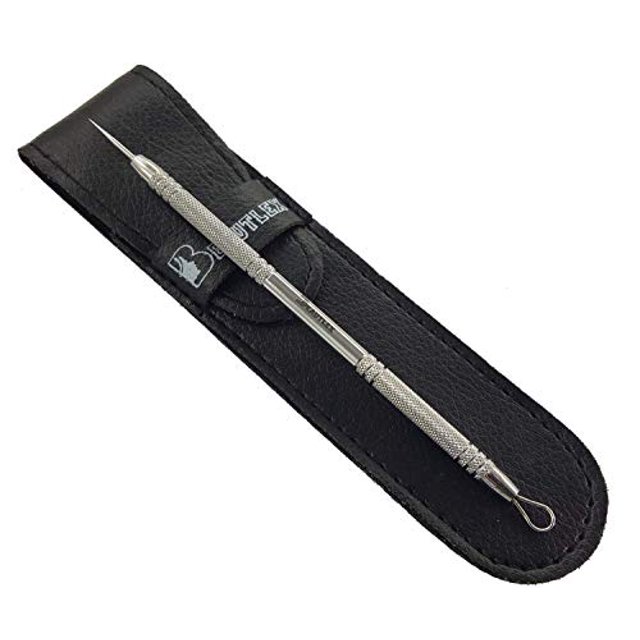 Lancet for Facial Milia Remover and Whitehead Extractor. Double Ended Angled Circle Loop & Sharp