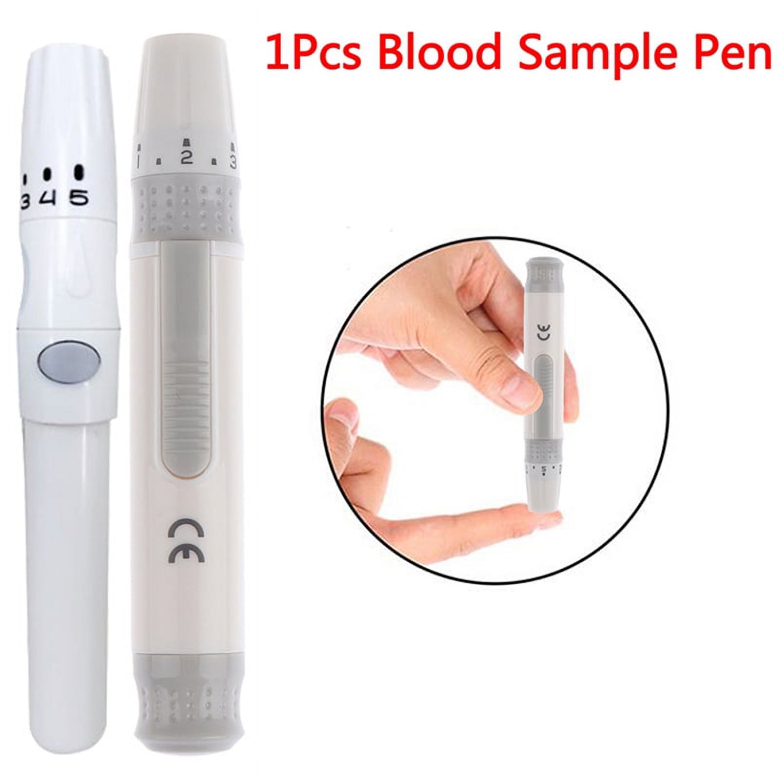 Lancet Pen Lancing Device Diabetics 5 Adjustable Depth Blood Sampling