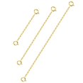 thumbnail image 1 of Lancharmed 14K Gold Plated Double Head Round Buckle Extension Chain Wide Flat Cross Jewellery Clasp Necklace Extenders for Women 3Pcs Gifts for Mom, 1 of 7