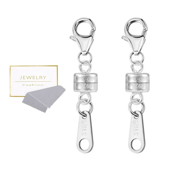 Lancharmed Ankle Bracelets for Women Sterling Silver Bracelet Magnetic Clasp Pair Sterling Silver Bracelet Gifts for Women