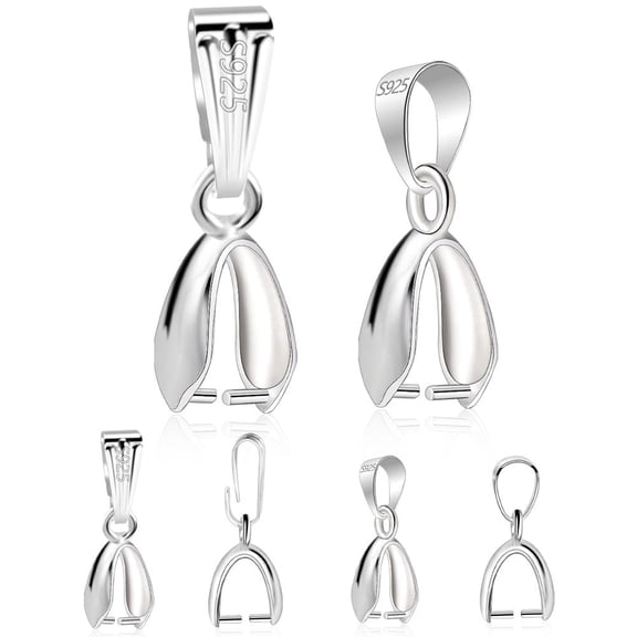 Lancharmed Bracelet Silver Plated Connection Clasp Glossy Live Melon Clasp 8Pcs Necklace Extenders for Women Valentines Gifts