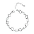 thumbnail image 1 of Lancharmed Friendship Bracelet Zircon Heart White Gold Plated Bracelet Gifts for Boyfriend, 1 of 7