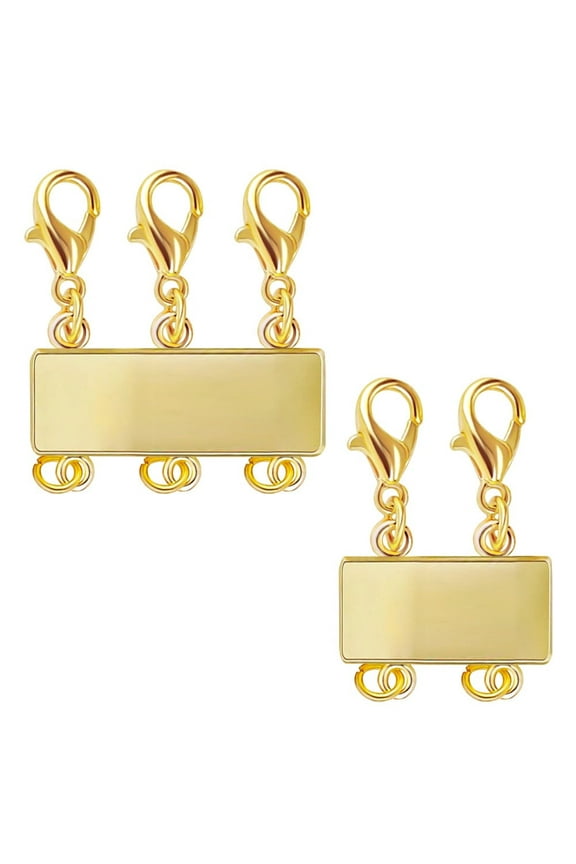 Gold Bracelet 14K Gold Plated Attachmentlobster Clasp Necklace Layered Clasp 2 Magnetic Bracelet Necklace for Women Valentines Gift