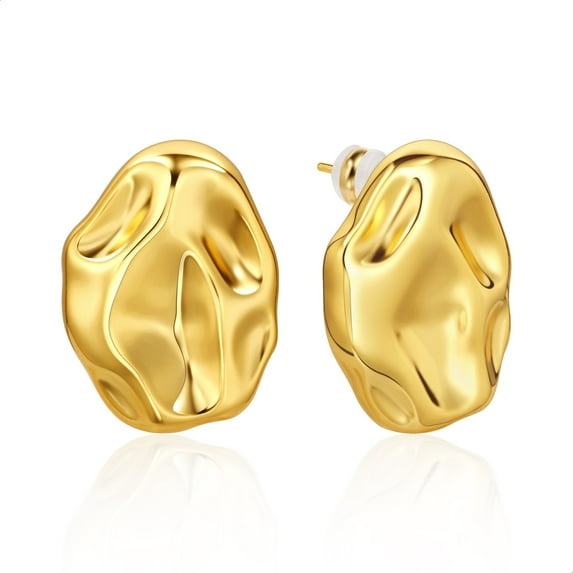Lancharmed Gold Plated Cute Earrings for Womens,Oval Earring Women Birthday Gifts 2025